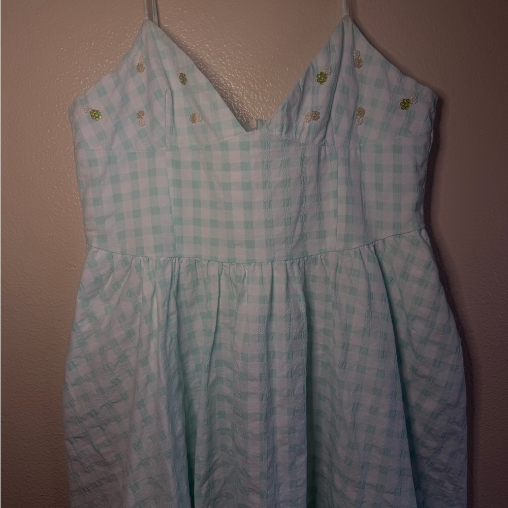 Zara Mint Gingham Dress